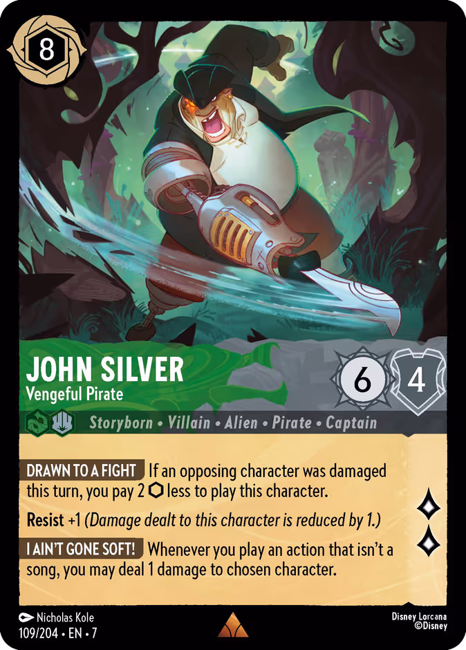 John Silver - Vengeful Pirate #109 (Rare)