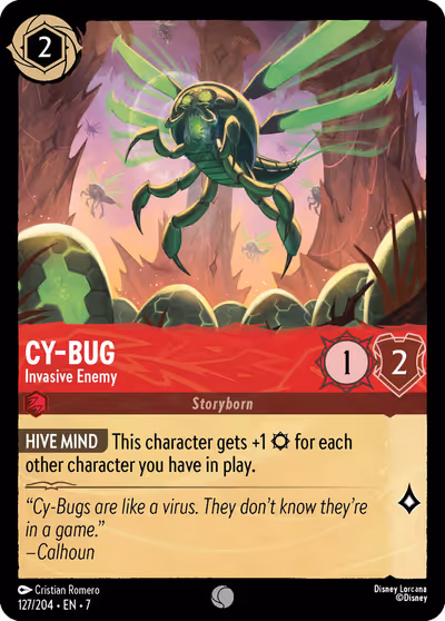 Cy-bug - Invasive Enemy #127 — Archazia's Island (Common) · Disney Lorcana