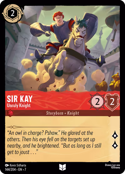 Sir Kay, Unruly Knight #144 — Archazia's Island (Uncommon) · Disney Lorcana