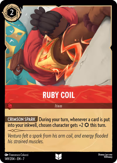 Ruby Coil #149 — Archazia's Island (Uncommon) · Disney Lorcana