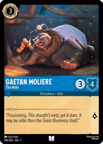 Gaetan Moliere - The Mole #158 — Archazia's Island (Uncommon) · Disney Lorcana