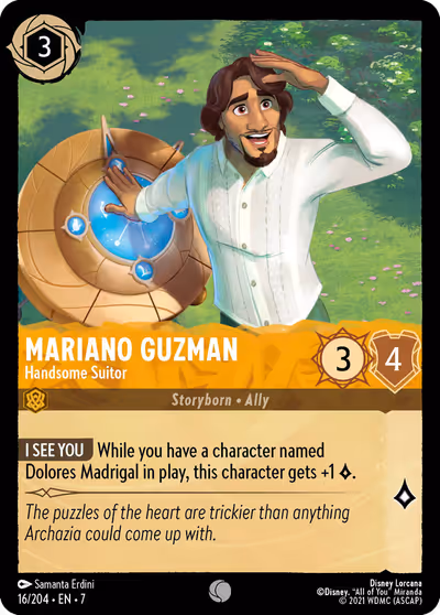 Mariano Guzman - Handsome Suitor #16 — Archazia's Island (Common) · Disney Lorcana