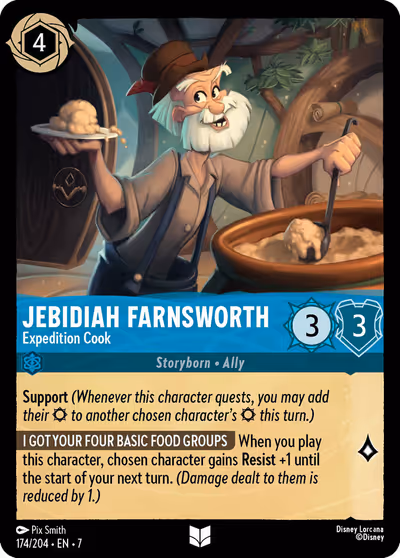 Jebidiah Farnsworth - Expedition Cook #174 — Archazia's Island (Uncommon) · Disney Lorcana