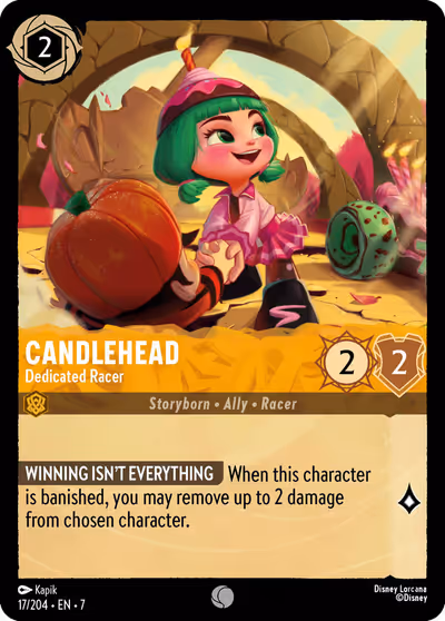 Candlehead - Dedicated Racer #17 — Archazia's Island (Common) · Disney Lorcana