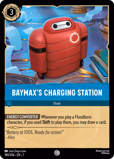 Baymax's Charging Station #180 — Archazia's Island (Common) · Disney Lorcana