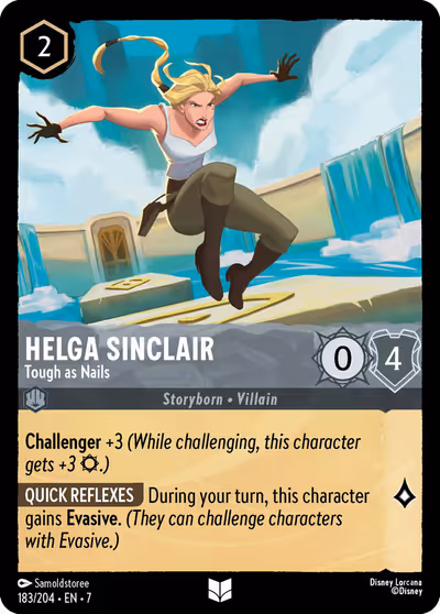 Helga Sinclair - Tough as Nails #183 — Archazia's Island (Uncommon) · Disney Lorcana