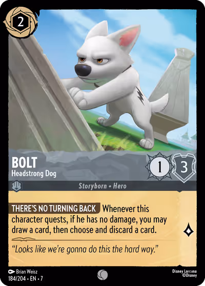 Bolt - Headstrong Dog #184 — Archazia's Island (Common) · Disney Lorcana