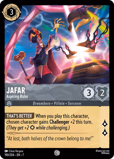 Jafar - Aspiring Ruler #190 — Archazia's Island (Common) · Disney Lorcana