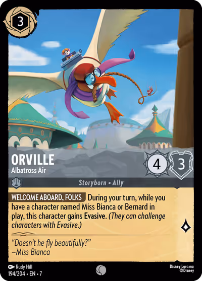 Orville - Albatross Air #194 — Archazia's Island (Common) · Disney Lorcana