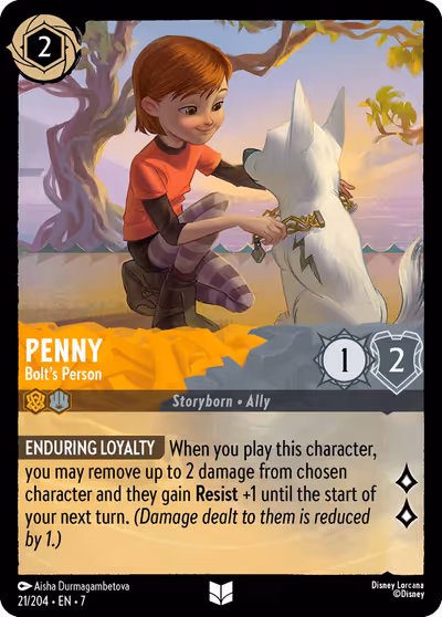 Penny - Bolt's Person #21 — Archazia's Island (Uncommon) · Disney Lorcana