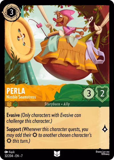 Perla - Nimble Seamstress #32 — Archazia's Island (Uncommon) · Disney Lorcana
