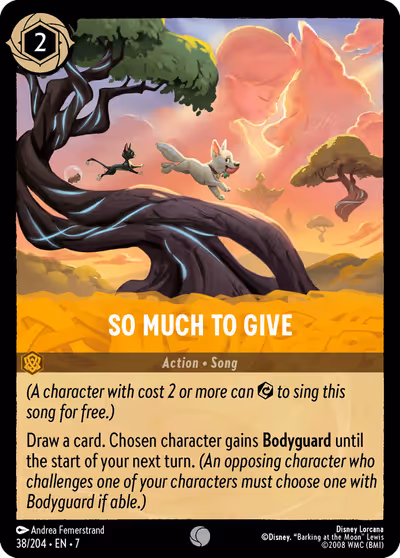 So Much To Give #38 — Archazia's Island (Common) · Disney Lorcana