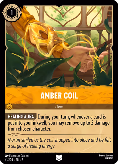 Amber Coil #41 — Archazia's Island (Uncommon) · Disney Lorcana