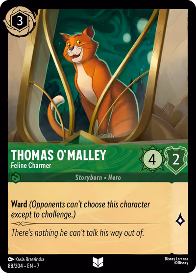 Thomas O'Malley - Feline Charmer #88 Foil — Archazia's Island (Uncommon) · Disney Lorcana
