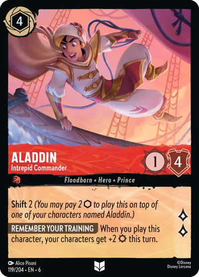 Aladdin - Intrepid Commander #119 — Azurite Sea (Uncommon) · Disney Lorcana