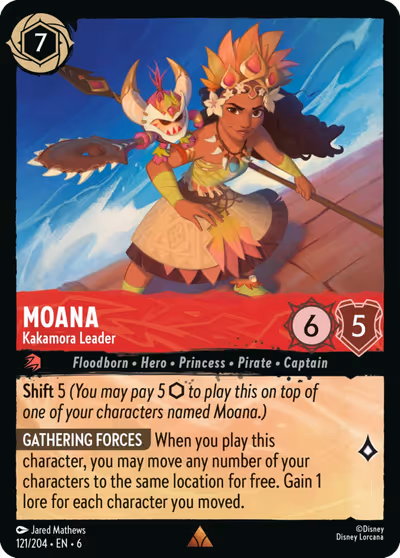 Moana - Kakamora Leader #121 — Azurite Sea (Rare) · Disney Lorcana