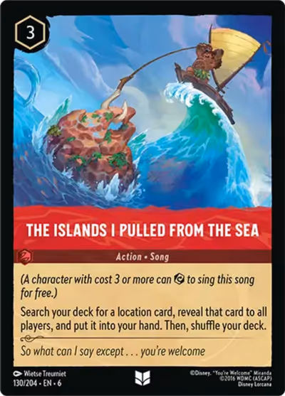 The Islands I Pulled from the Sea #130 — Azurite Sea (Uncommon) · Disney Lorcana