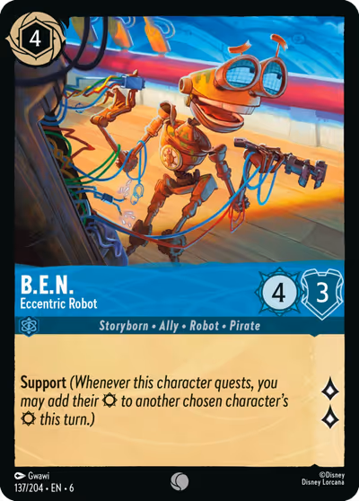 B.E.N. - Eccentric Robot #137 — Azurite Sea (Common) · Disney Lorcana
