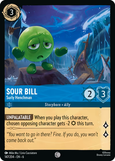 Sour Bill - Surly Henchman #147 — Azurite Sea (Common) · Disney Lorcana