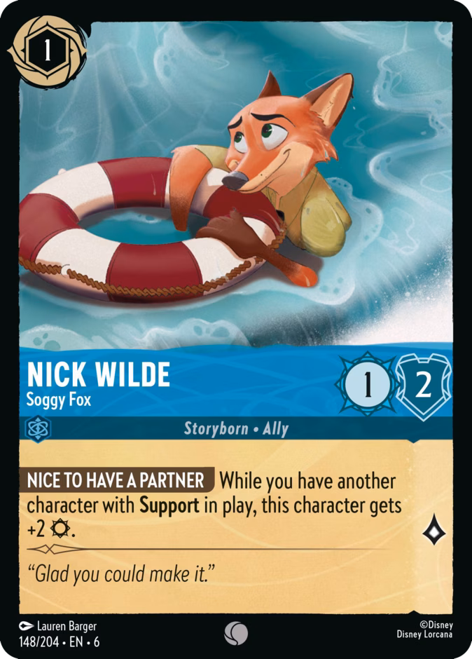 Nick Wilde - Soggy Fox #148 (Common)
