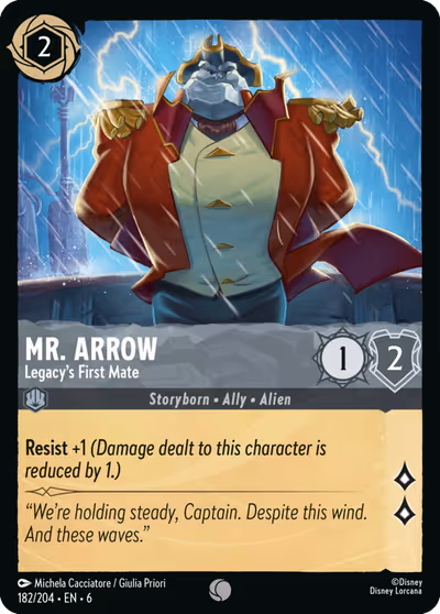 Mr. Arrow - Legacy's First Mate #182 — Azurite Sea (Common) · Disney Lorcana