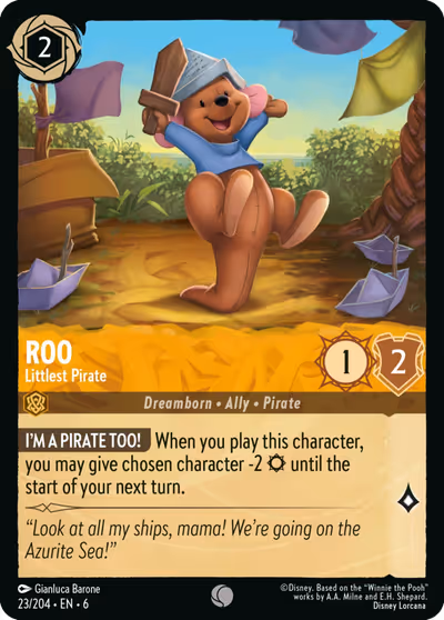 Roo - Littlest Pirate #23 — Azurite Sea (Common) · Disney Lorcana