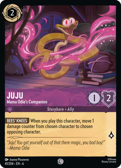 Juju - Mama Odie's Companion #41 — Azurite Sea (Common) · Disney Lorcana