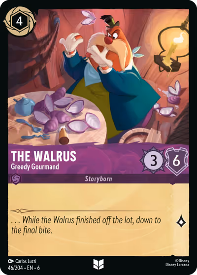The Walrus - Greedy Gourmand #46 — Azurite Sea (Uncommon) · Disney Lorcana