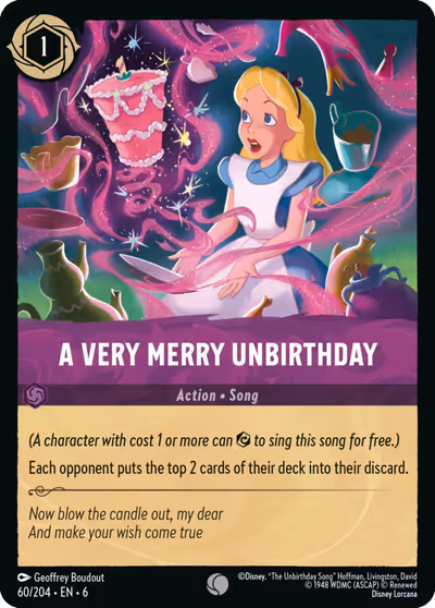 A Very Merry Unbirthday #60 — Azurite Sea (Common) · Disney Lorcana