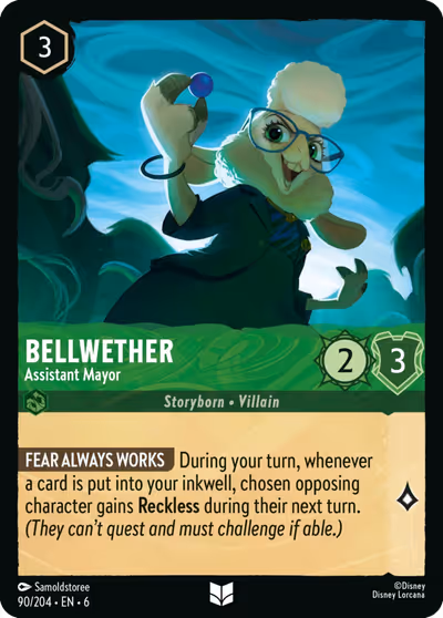 Bellwether - Assistant Mayor #90 — Azurite Sea (Uncommon) · Disney Lorcana