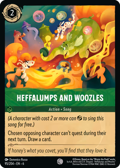Heffalumps and Woozles #95 — Azurite Sea (Common) · Disney Lorcana