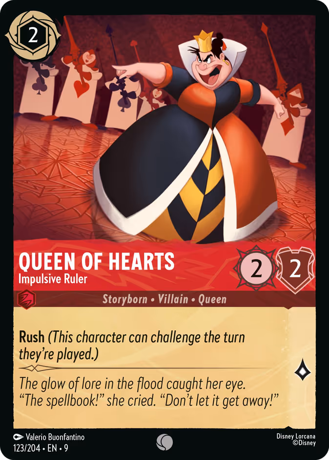 Queen of Hearts - Impulsive Ruler #123 (Common)