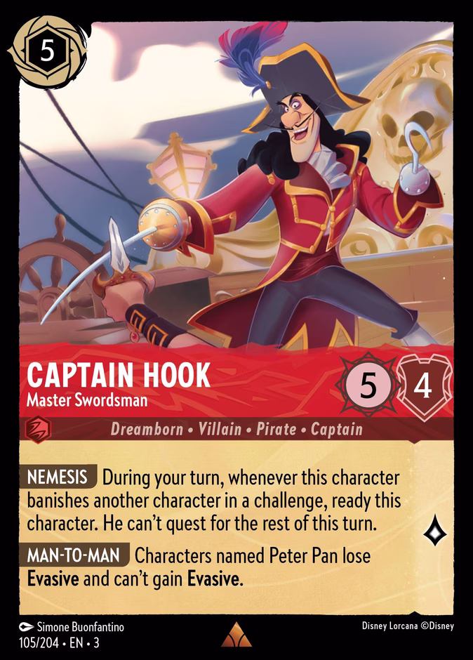 Captain Hook - Master Swordsman #105 (Rare)