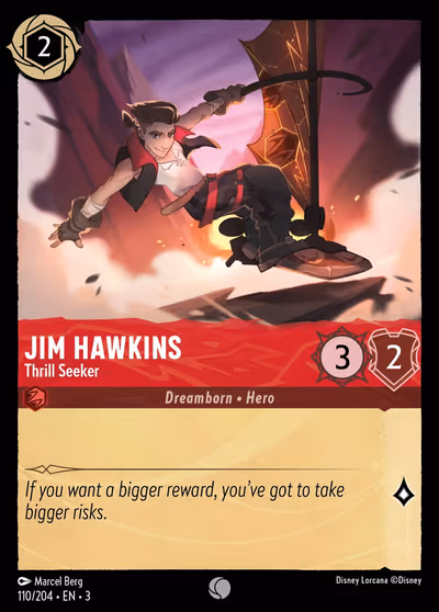 Jim Hawkins - Thrill Seeker #110 — Into the Inklands (Common) · Disney Lorcana