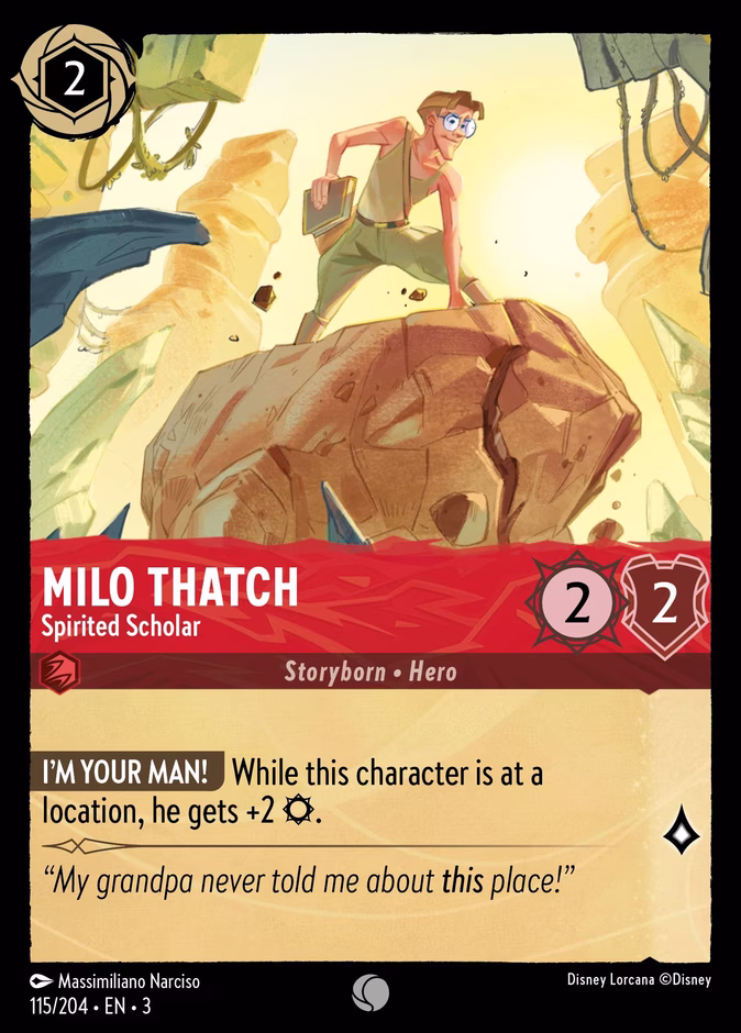 Milo Thatch - Spirited Scholar #115 (Common)