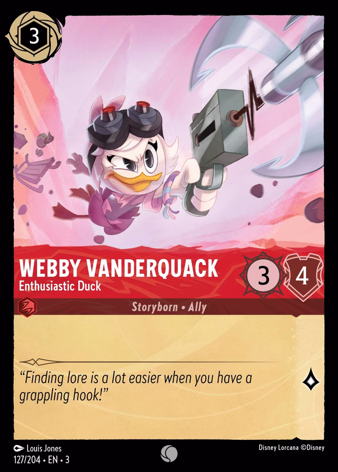 Webby Vanderquack - Enthusiastic Duck #127 (Common)