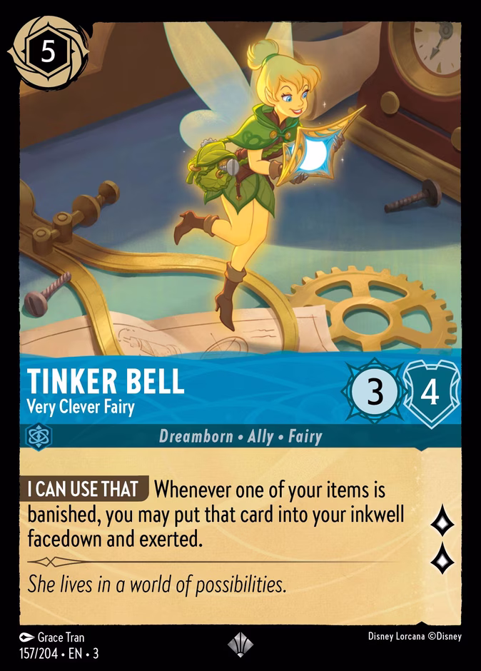 Tinker Bell - Very Clever Fairy #157 (Super_rare)