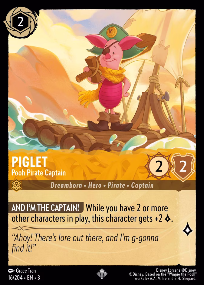 Piglet - Pooh Pirate Captain #16