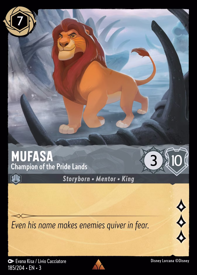 Mufasa - Champion of the Pride Lands #185 (Rare)