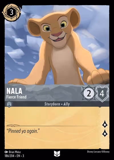 Nala - Fierce Friend #186 — Into the Inklands (Uncommon) · Disney Lorcana