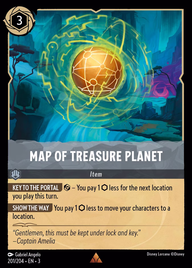 Map of Treasure Planet #201 (Rare)
