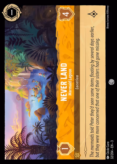 Never Land - Mermaid Lagoon #32 — Into the Inklands (Common) · Disney Lorcana