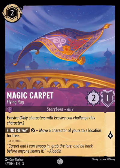 Magic Carpet - Flying Rug #47 — Into the Inklands (Common) · Disney Lorcana