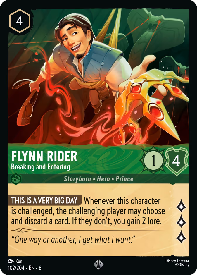 Flynn Rider - Breaking and Entering #102 (Super_rare)