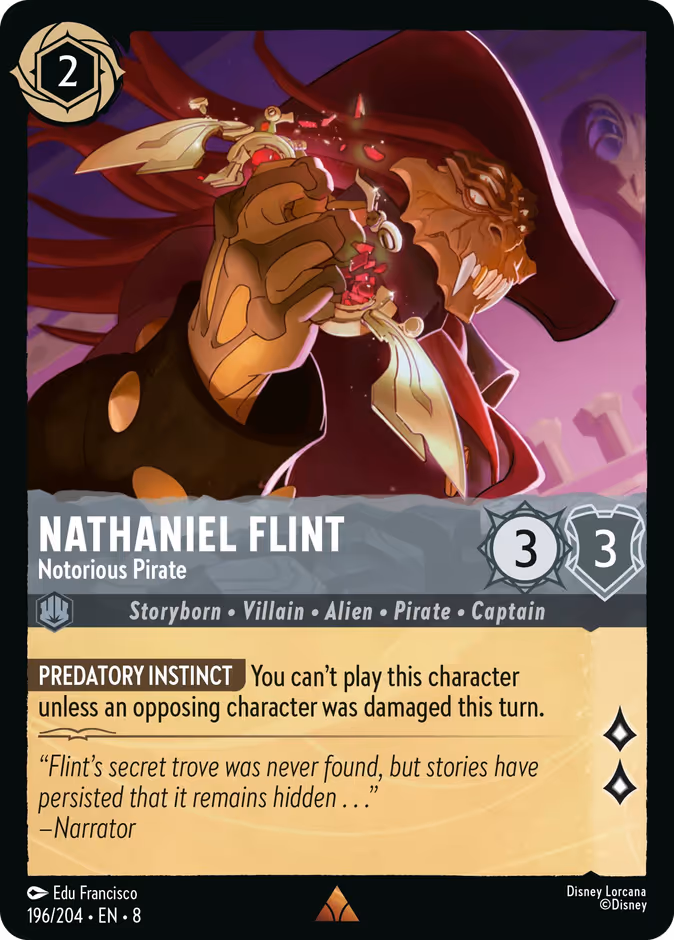 Nathaniel Flint - Notorious Pirate #196 (Rare)