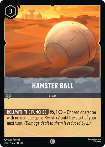 Hamster Ball #204 — Reign of Jafar (Common) · Disney Lorcana
