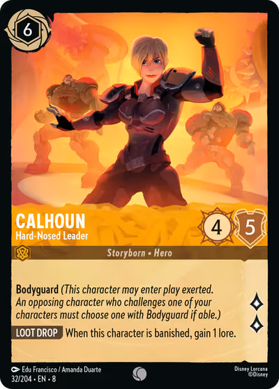 Calhoun - Hard-Nosed Leader #32 — Reign of Jafar (Common) · Disney Lorcana