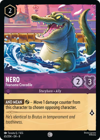 Nero - Fearsome Crocodile #65 — Reign of Jafar (Common) · Disney Lorcana