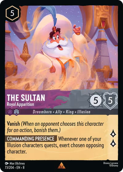 The Sultan - Royal Apparition #73 — Reign of Jafar (Rare) · Disney Lorcana