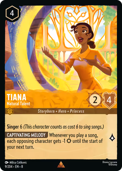 Tiana - Natural Talent #9 — Reign of Jafar (Rare) · Disney Lorcana